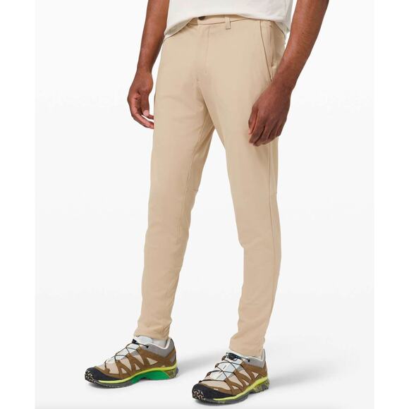 LULULEMON Commission Pant Skinny 32" *Warpstreme Trench Tan Khaki Sz 36 {XX46} - Picture 2 of 8